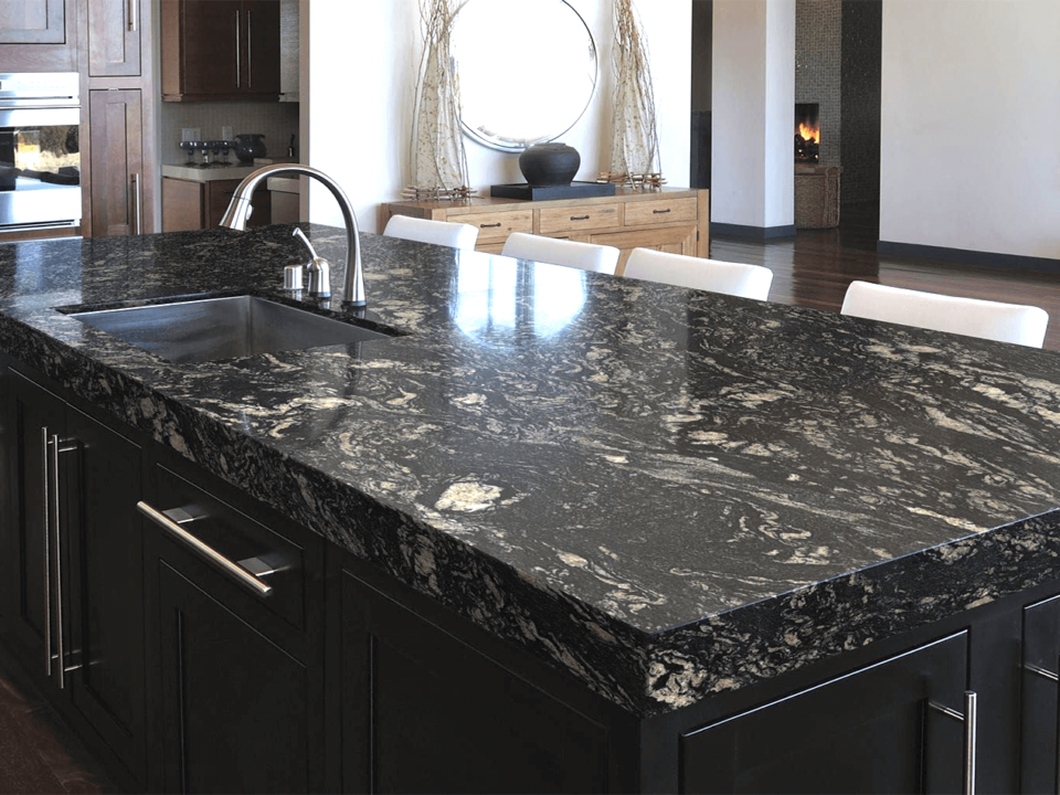 Black granite countertops