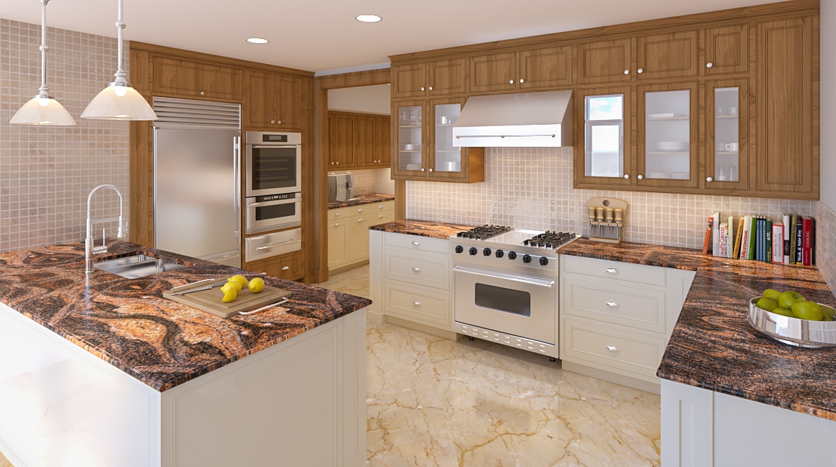 Premium granite showroom display