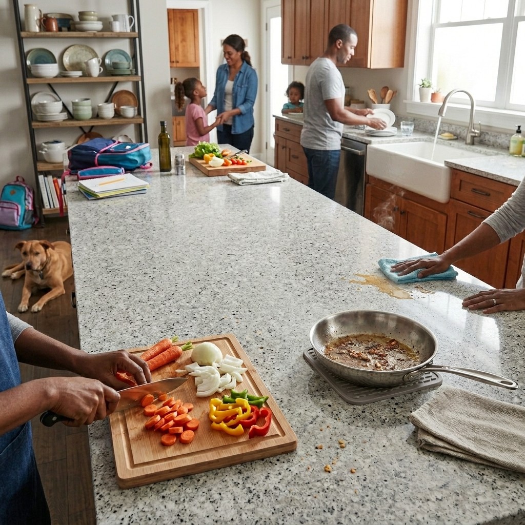Best Stone Countertops for High-Traffic Kitchens