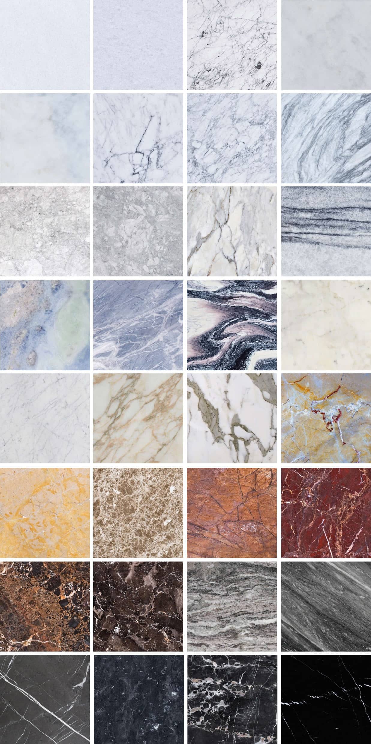Marble Colours Compared: Black, Green, Beige and Grey Guide
